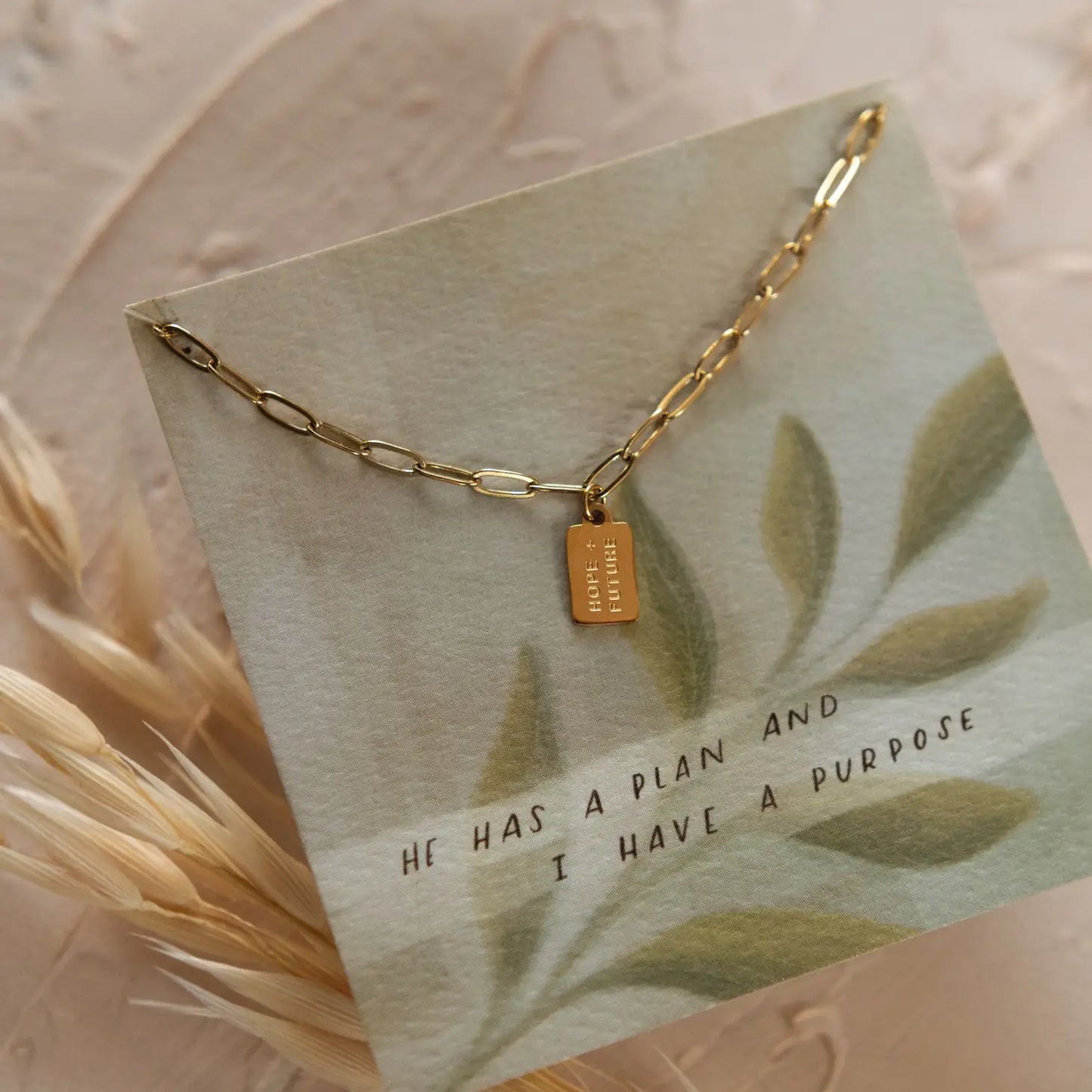 Hope + Future Mini Tag Necklace