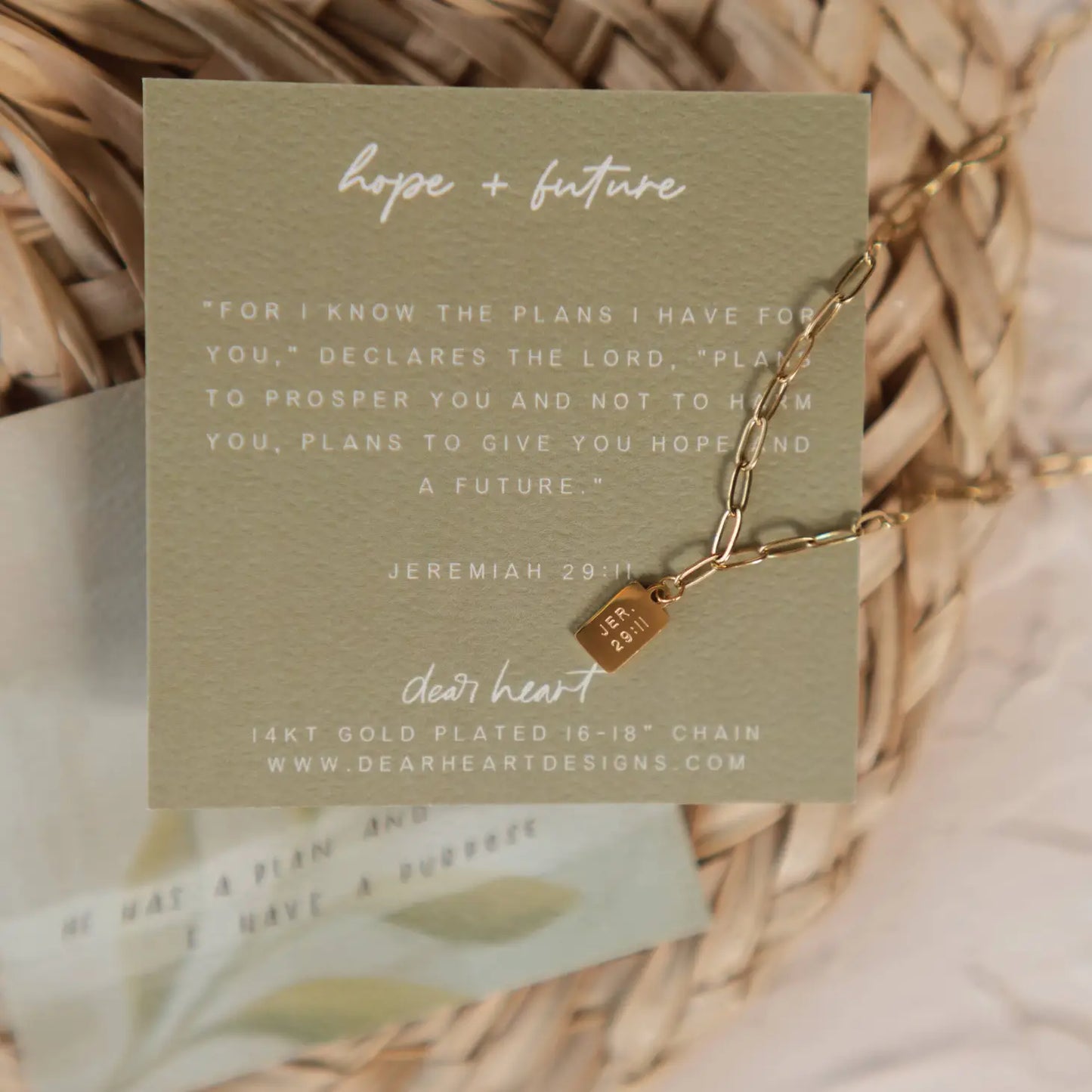 Hope + Future Mini Tag Necklace